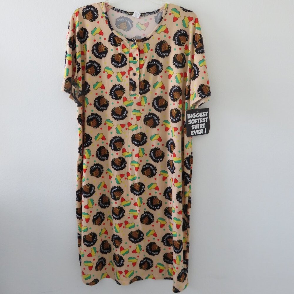 (#K-1) Not a morning person PJ gown plus size one size